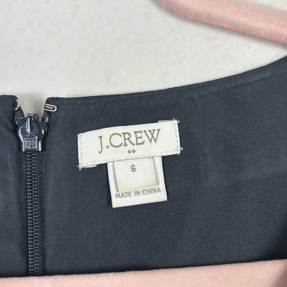 J. Crew Wool Blend Sleeveless Sheath Black Career Dress Size 6 - Picture 4 of 11